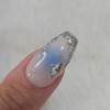 Blue Wedding Jungle Handmade Nail Tips Wedding Nails - Long