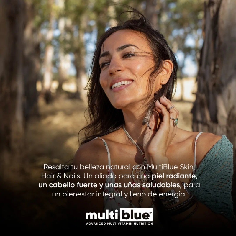 Multiblue Colageno, Biotina, Vitamina D3 - 60 Caps Pack X2