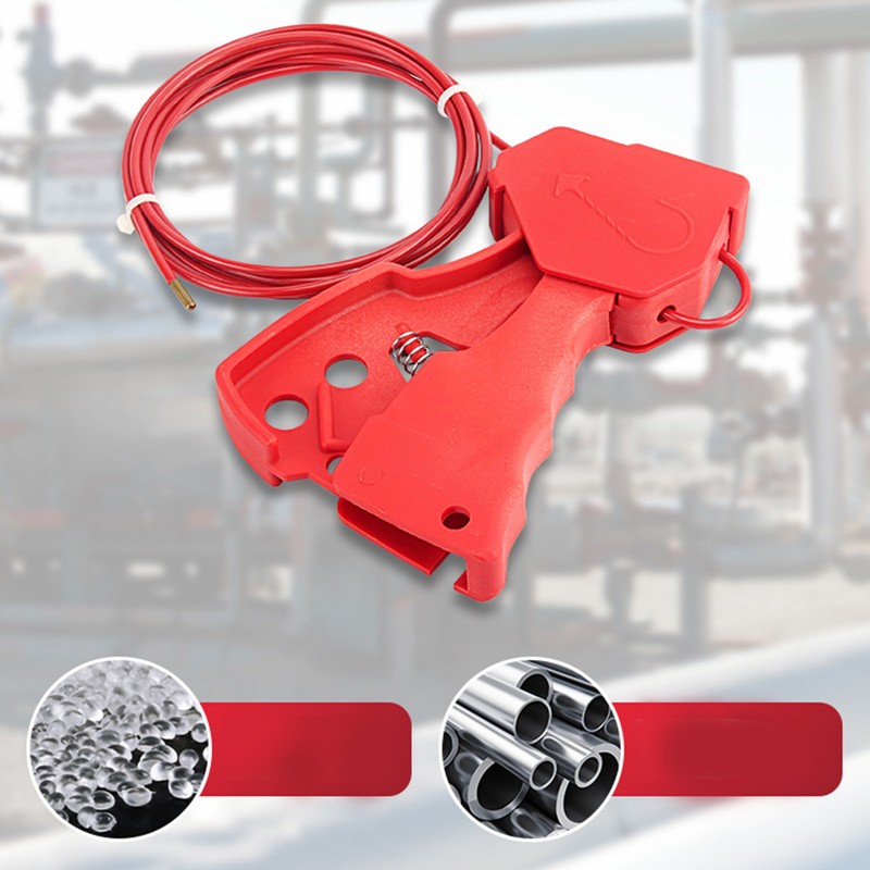Adjustable Cable Lockout Industrial Valve Shutdown Tagout Stainless Steel Safety