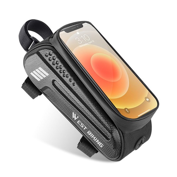 OIENNI Bicycle Top Tube Bag, Frame Bag, Waterproof, Dustproof, Smartphone