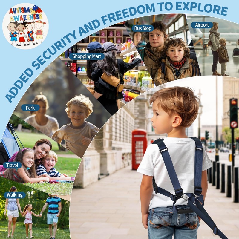 JXM Safety Harness for Active Childs with Quick Grab Handle,
