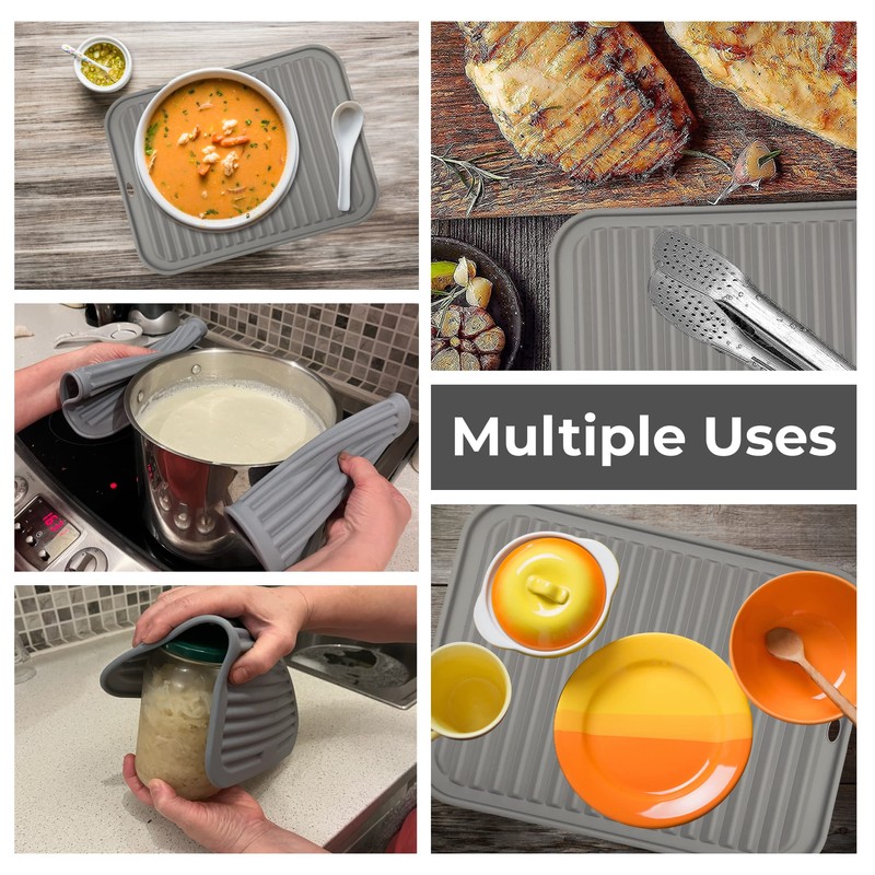 Silicone Trivets for Hot Pots and Pans (4 Pack) -