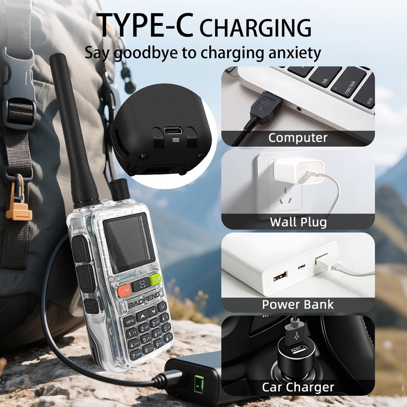 BaoFeng UV-5R Mini Radio,5R Mini Dual Band Walkie Talkies,App Programming,Copy