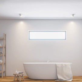 SSC-LUXon CELI-WX Surface-Mounted Spotlights Flat IP44 for Outdoor and Bathroom with GX53 LED Changeable 3 W Warm White Surface Spotlight White 230 V Pack of 4