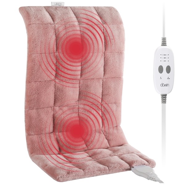 Massaging Heating Pad for Back Pain Relief,12"x24" Weighted Heating Pads
