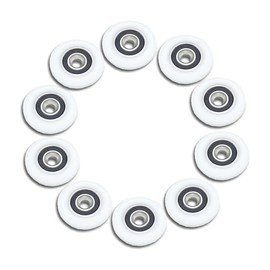 Axinyue 10 x Shower Cubicle Rollers, Shower Door Rollers, Rollers for Shower Door, Shower Cubicle Rollers, Replacement Rollers for Shower Cubicle Door, Shower Door Rollers
