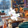Cozy Living Room Puzzles 1000 Pieces, Winter Scene Cabin Jigsaw