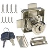Double Door Cabinet Lock with Double Deadbolt [Keyed Alike] -