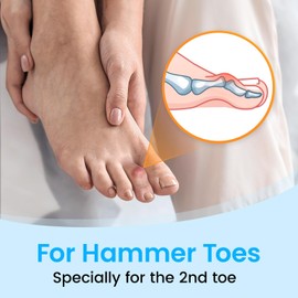 Hammer Toe Straightener Corrector Wrap for Women & Men, Hammer Toe Splint Support - 4 in package