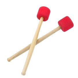cobalt planet Bass Drum Mallet Set of 2 Drum Stick Mallet Brass Band Dora EVA Marching Gong Timpani Big Drum (Red)