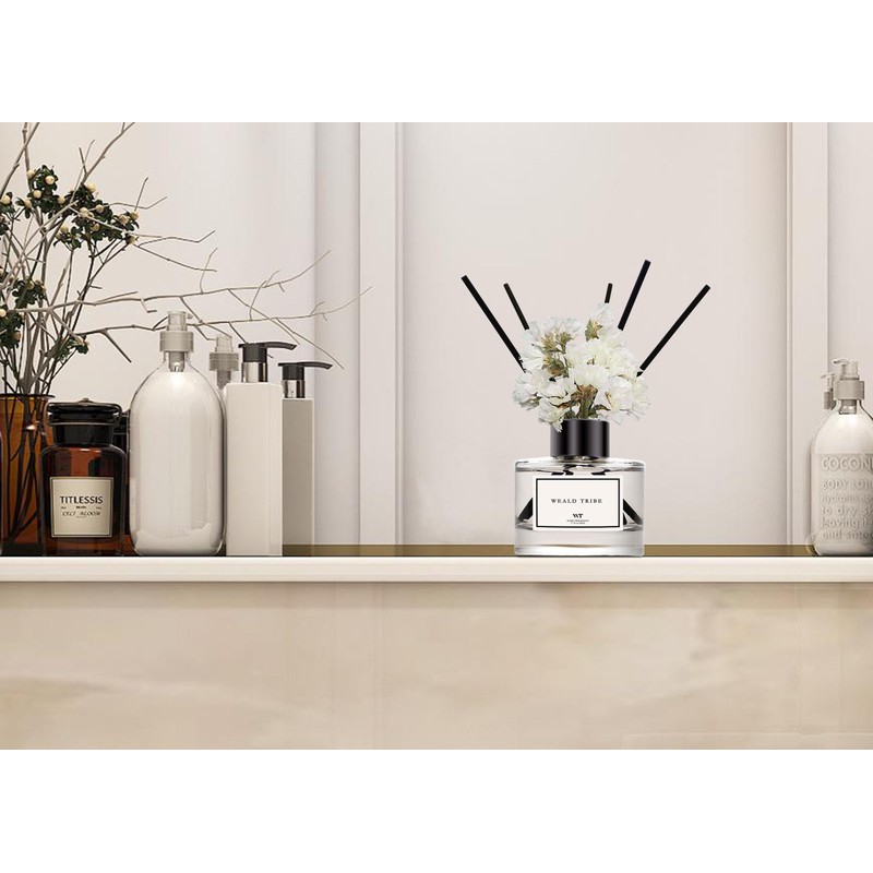 WEALD TRIBE Real Flower Reed Diffuser Set of 3 for