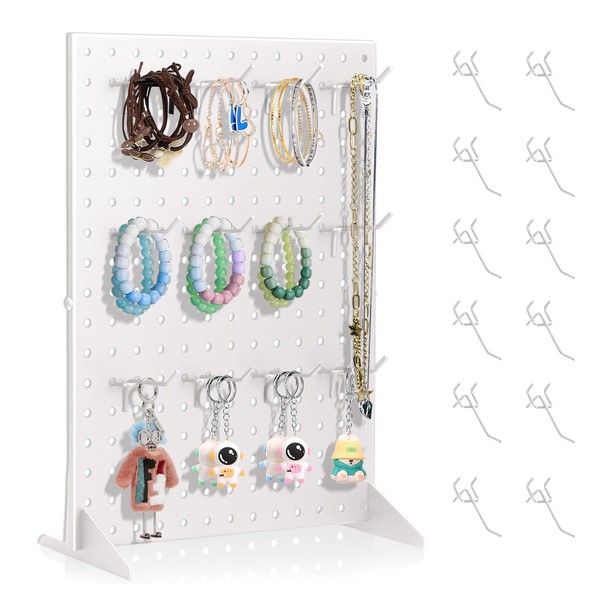 Acfunique Peg Board Display Stand for Vendors with 12 Hooks