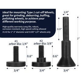 NuoDunco 2-pack Cut Off Wheel Mounting Mandrel, 6.35mm Shaft Fits Die Grinder and High-Speed Drill, 30000RPM