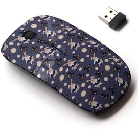 CJCBROES 2.4G Wireless Mouse with Cute Pattern Design for All Laptops and Desktops with Nano Receiver - Cute Rabbit