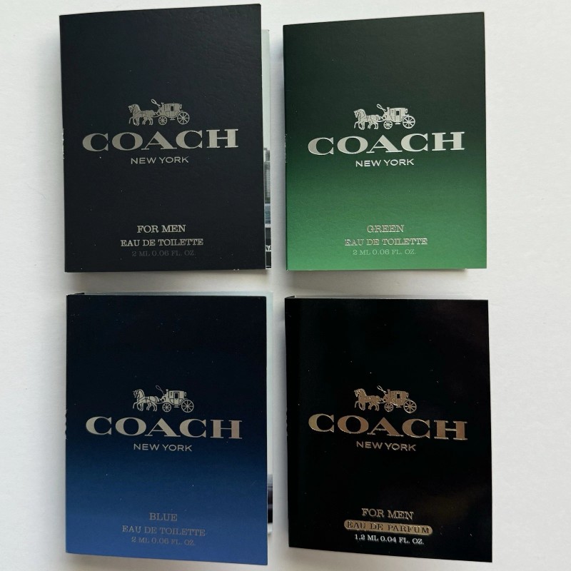 Coach MEN Cologne Collection Sample Spray Vials 4pc Set
