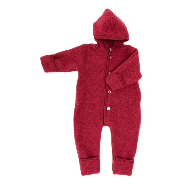 Engel Natur Hooded Jumpsuit 100% Virgin Wool and Fleece, Mixed