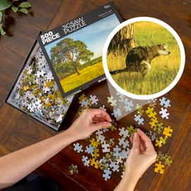 Prank-O 500 Piece Prank Jigsaw Puzzle - When Nature Calls (Alone at Last), Hilarious Pooping Dog Surprise Image, Dog Lovers and Family Fun Hidden Image Surprise