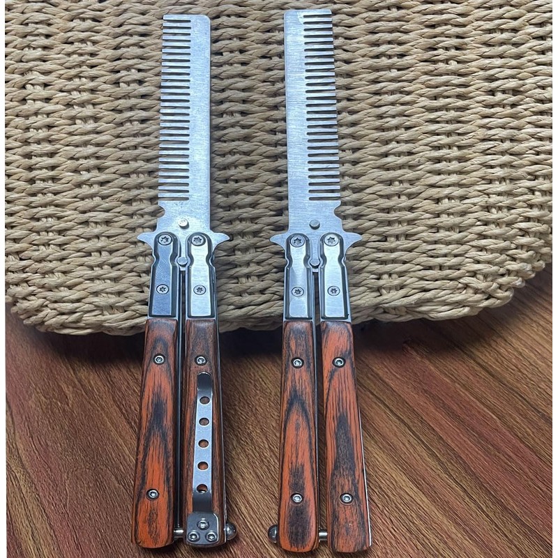1 Pcs Metal Stainless Steel Durable Folding Butterfly Comb Gift