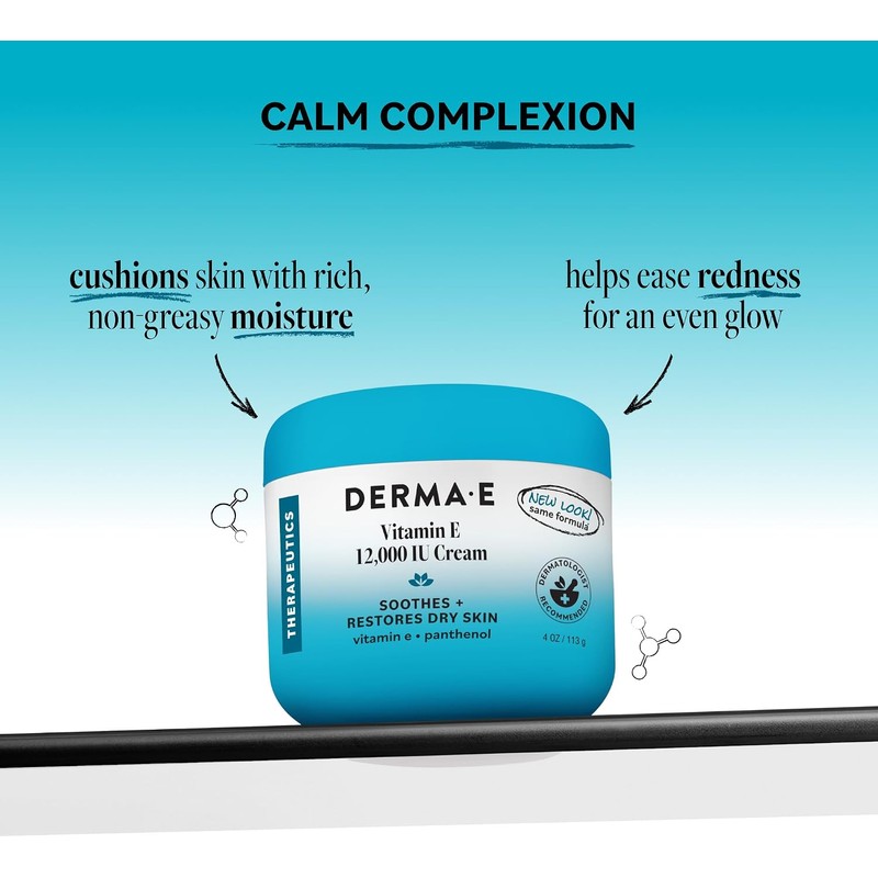 DERMA E Deep Moisturizing Formula, Vitamin E 12,000 IU Cream,