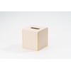 Ukwell Square Tissue Box Cover Linen-Textured Faux Leather Tissue Holder
