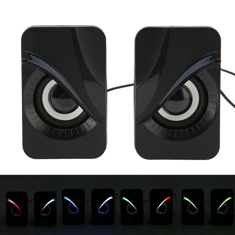 Computer Speaker USB Powered Wired Volume Control Mini Desktop Speaker