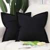 Madizz Set of 2 Linen Cushion Covers with Wide Edge,