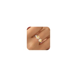 YYDSUNY 925 Sterling Silver Paw Print Ring for Women Cute Cat Dog Claw Paw Ring to Daughter Animal Footprint Adjustable Opening Band Trendy Jewelry (Silver)