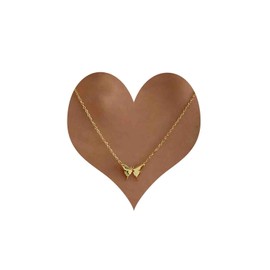 Atentuyi Boho Tiny Butterfly Pendant Necklace Gold Butterfly Necklace Butterfly Choker Necklace Tiny Necklace Dainty Chain Necklace Jewelry for Women and Girls