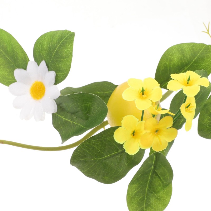 Levemolo Lemon Garland Simulation Rattan Decor Green Leaves Artificial Lemon
