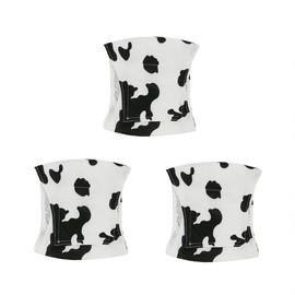 RURAUOGR Male Dog Diapers Washable Dog Belly Bands Reusable Doggie Wraps - Pack of 3 (Cow, X-Large(21''-27''))