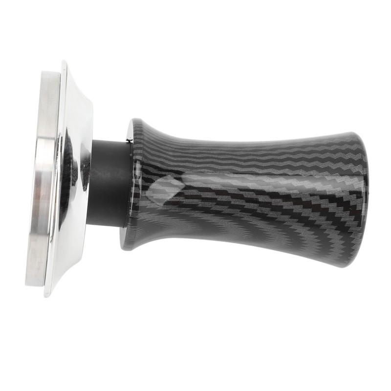58mm Coffee Tamper Carbon Fiber Elastic Handle Stainless Steel Bottom