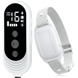 Wissilor Dog Training Collar, 1000ft Dog Training Collar with Remote, IP67 Waterproof Rechargeable Sleek Modern e-Collar for Small, Medium, Large Dogs with Beep, Vibration, Safe Static, 15-150 lbs