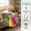 Floruvia 10 Pcs Durable Plastic Card Holders with 3 Ring