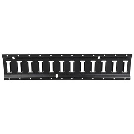 2PCS Powder Coated Black E Track Tie Down Rail Kit 2 Foot Heavy Loads Up to 2000 lbs for Garages Van Trailers Motorcycle Tie Downs ATV Mountings