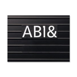 Quartet Characters for Magnetic Letter Boards, Helvetica Font, 1 Inch, 128 Characters per Set, White (M1)