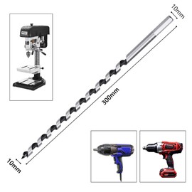 Woodworking Drill Bit Hexagonal Shaft, Woodworking and Resin Drill Blades, Bit Diameter 0.2 - 1.3 inches (6 - 32 mm), Long Bit, Electric Tool, Total Length: 91.6 - 118.2 ft (10 x 300 mm)