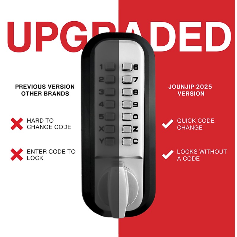 JOUNJIP Deadbolt Keyless Entry Door Lock – Code NOT Required