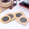 6 Pcs Bamboo Heat Insulation mat with Metal Mesh Non-Slip