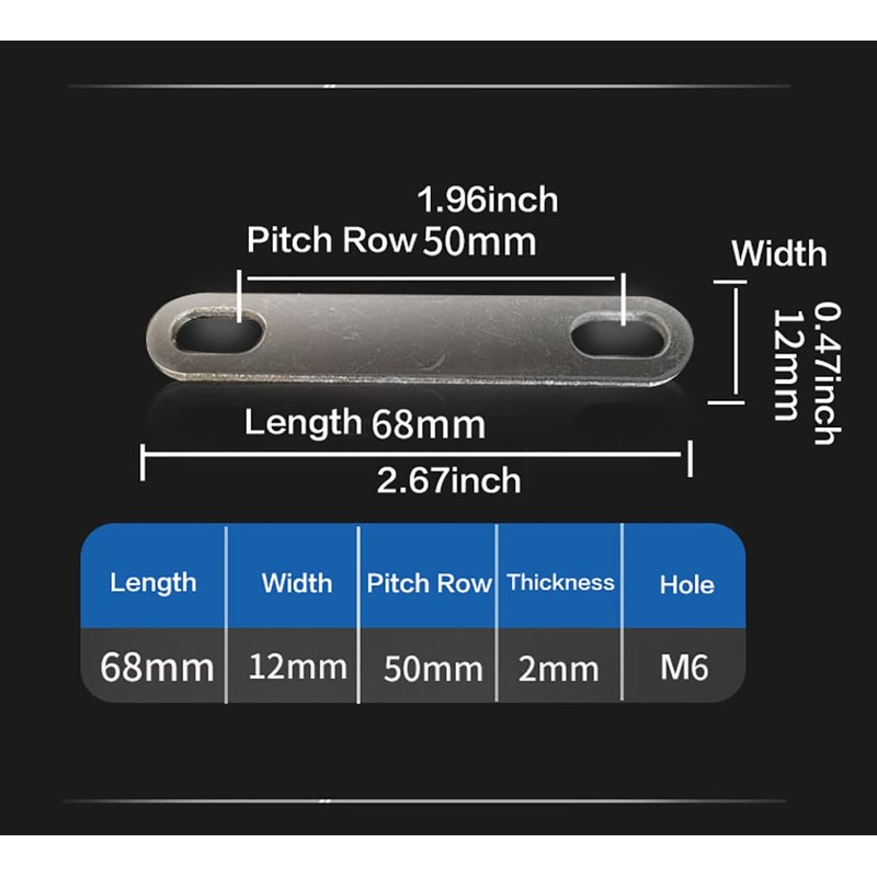 Bus Bars Connector Red Copper Nickel Plate Pitch Row 50mm