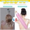 3 Pack Exfoliating Back Scrubber with Handles Exfoliating Washcloth Nylon