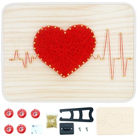 BAZIMA DIY String Art Kit for Beginner, DIY Heartbeat Craft Kit,Unique Gift,Craft Kit for Holidays