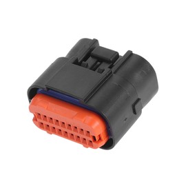 REPAIROCK 1Pc 1mm Series Universal Automotive ECU Connector - Car RV Truck Female Electrical Wire Connector Plug Waterproof - Plastic Black Orange 18 Pin Auto Replacement Parts
