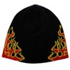 COUVER Flame Fire Design Cuffless Beanie Hat Ski Beanie Hat