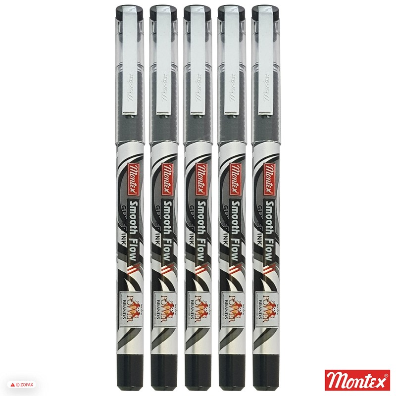 Montex 5 x 0.7mm Steel Tip Smooth Flow Ball Pen
