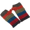 GURU SHOP Ringed Hand Warmers from Nepal, Hand Knitted Virgin