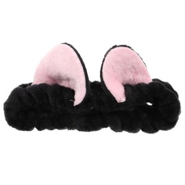 FRCOLOR Cute Cat Ears Makeup Headband for Women Plush Spa Face Washing Headband Comfortable Elastic Design for Skincare Daily Use for Friends