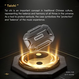 CCZ Taichi Hard Shell IEM Case for KZ ZS10 Pro in Ear Monitor, Travel Portable Earbuds Case Waterproof Headphones Storage Box for Shure SE215, CCZ Melody, KBEAR KS1 KZ ZAR ZAS Earphone (Clear White)