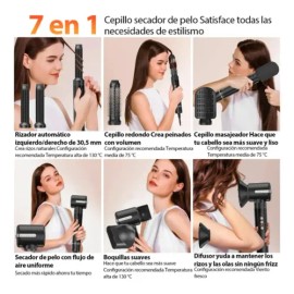 7 En 1 Cepillo De Secador Profesional Iones Cerámica 11wrpm                                                                                           
