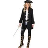 Narrenkiste O9669-42 schwarz Damen Piraten Jacke lang Barock Mantel Gr.42