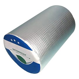 LFGUD Butyl Tape Waterproof Aluminum Butyl Rubber Tape 11.8in x 16.4ft, UV-Resistant Leak Proof Seal Strip Patch for RV Patch,Window and Metal Roof Flashing, Patching and Gutter Leak Repair